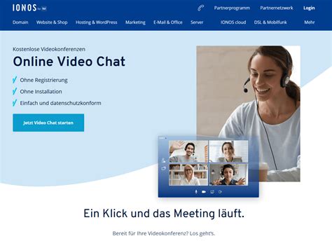 ionos videokonferenz kostenlos|IONOS unterstützt kleine Unternehmen mit kostenlosem Video Chat